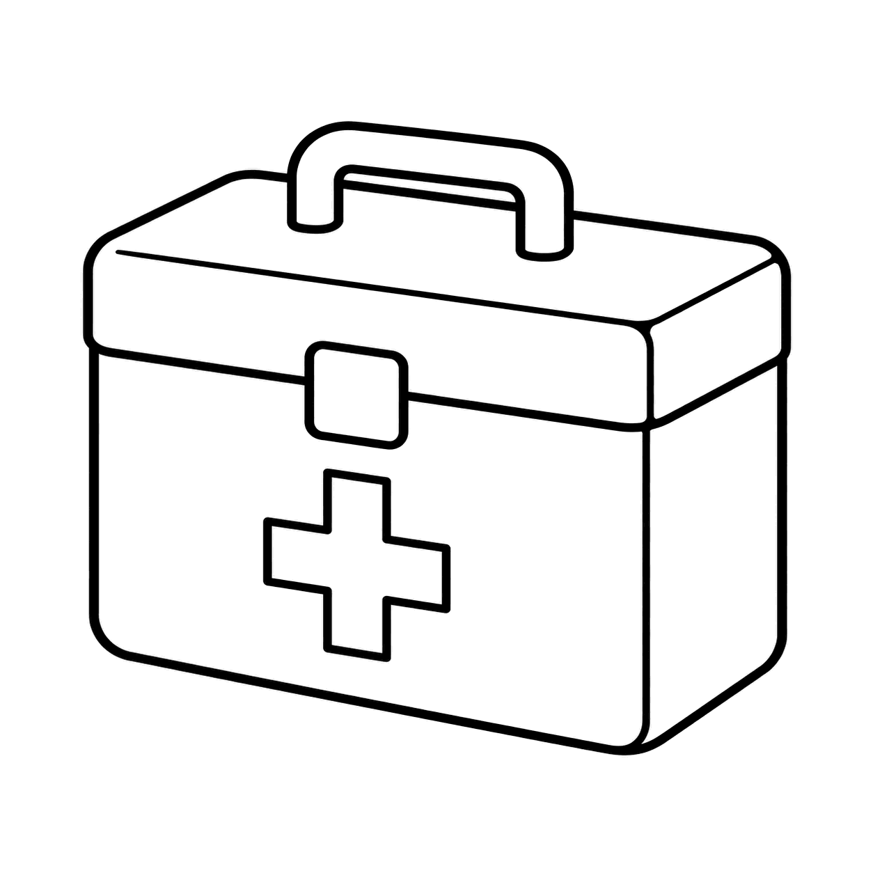 救急箱のぬり絵用線画
