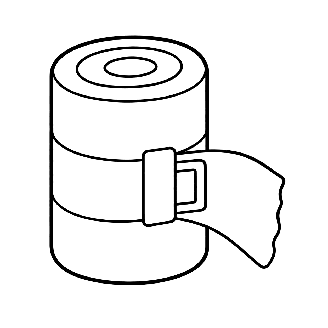 包帯のぬり絵用線画