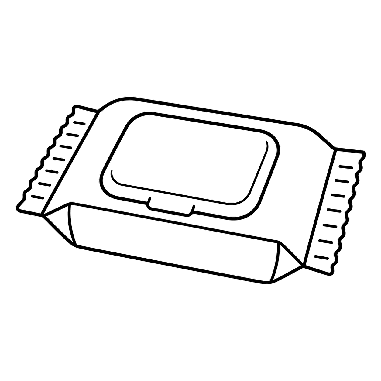 ウェットティッシュのぬり絵用線画