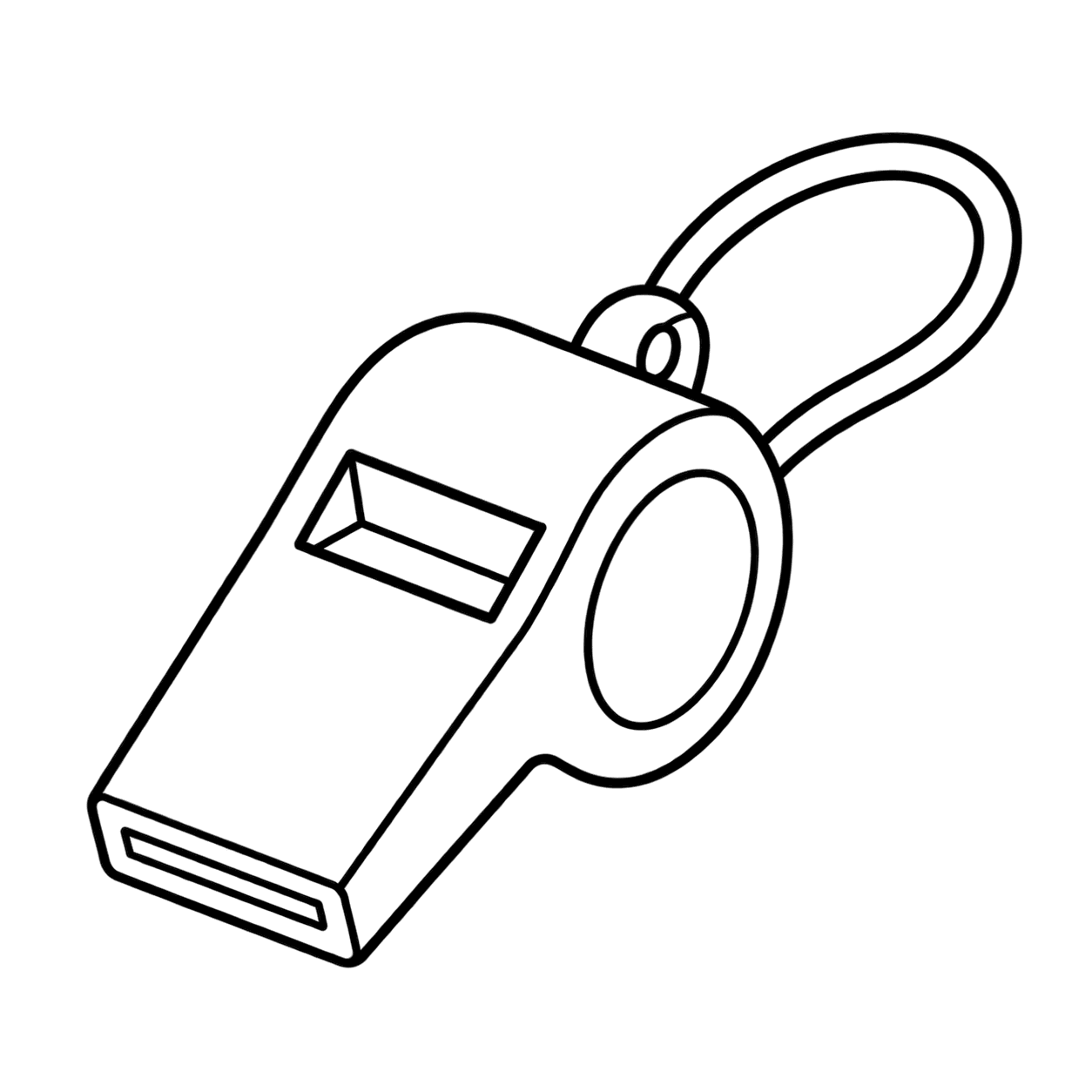 防災ホイッスルのぬり絵用線画
