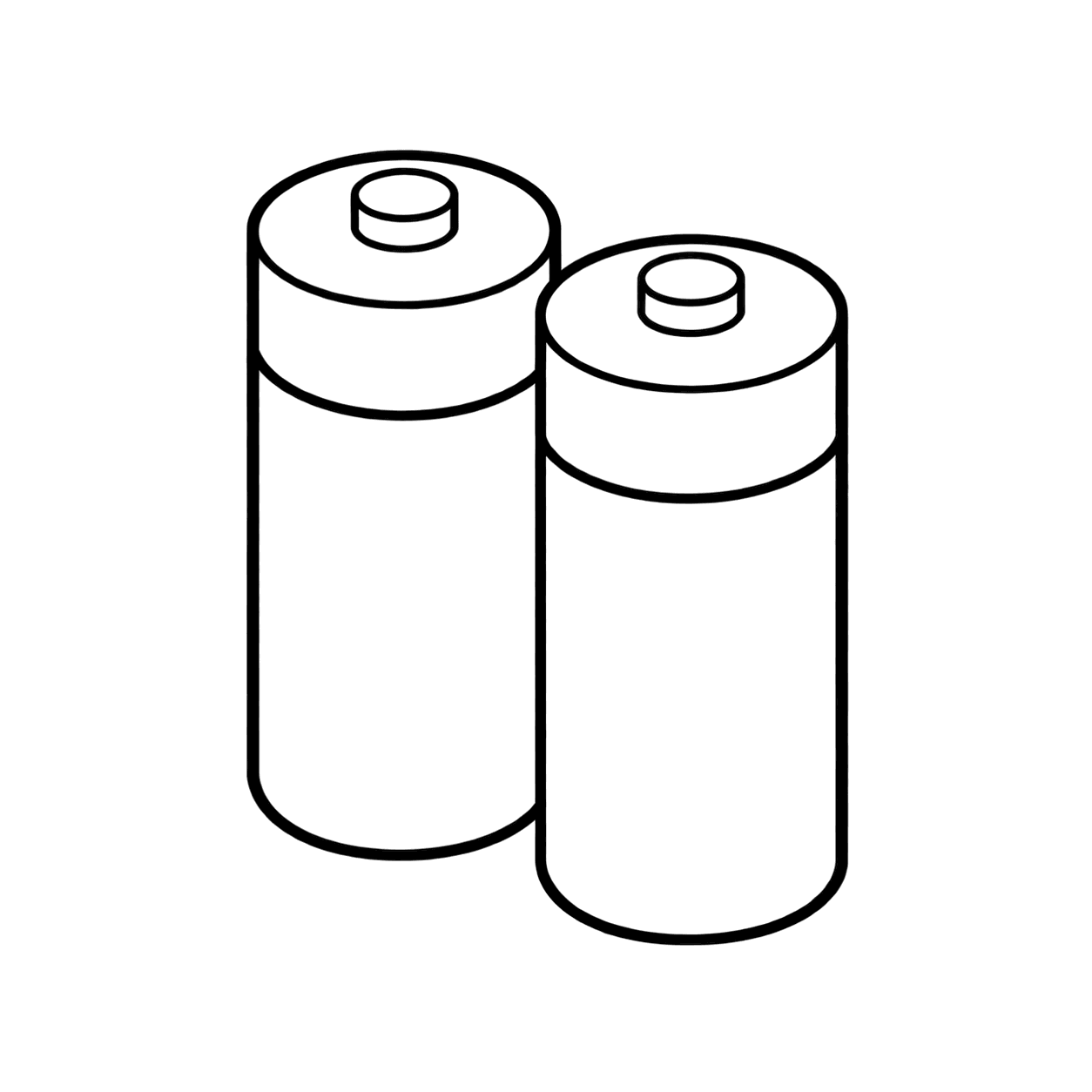 乾電池のぬり絵用線画