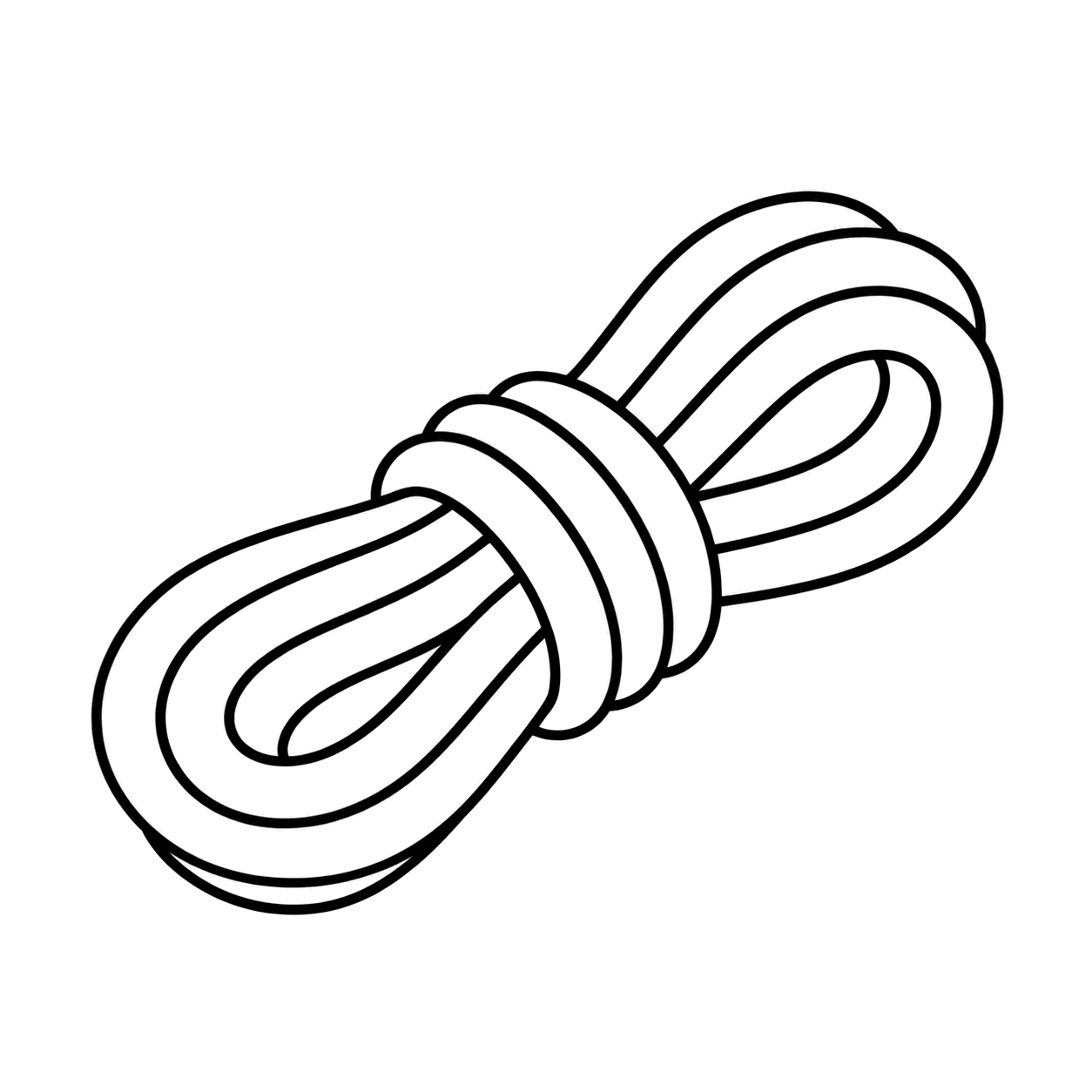 ロープのぬり絵用線画