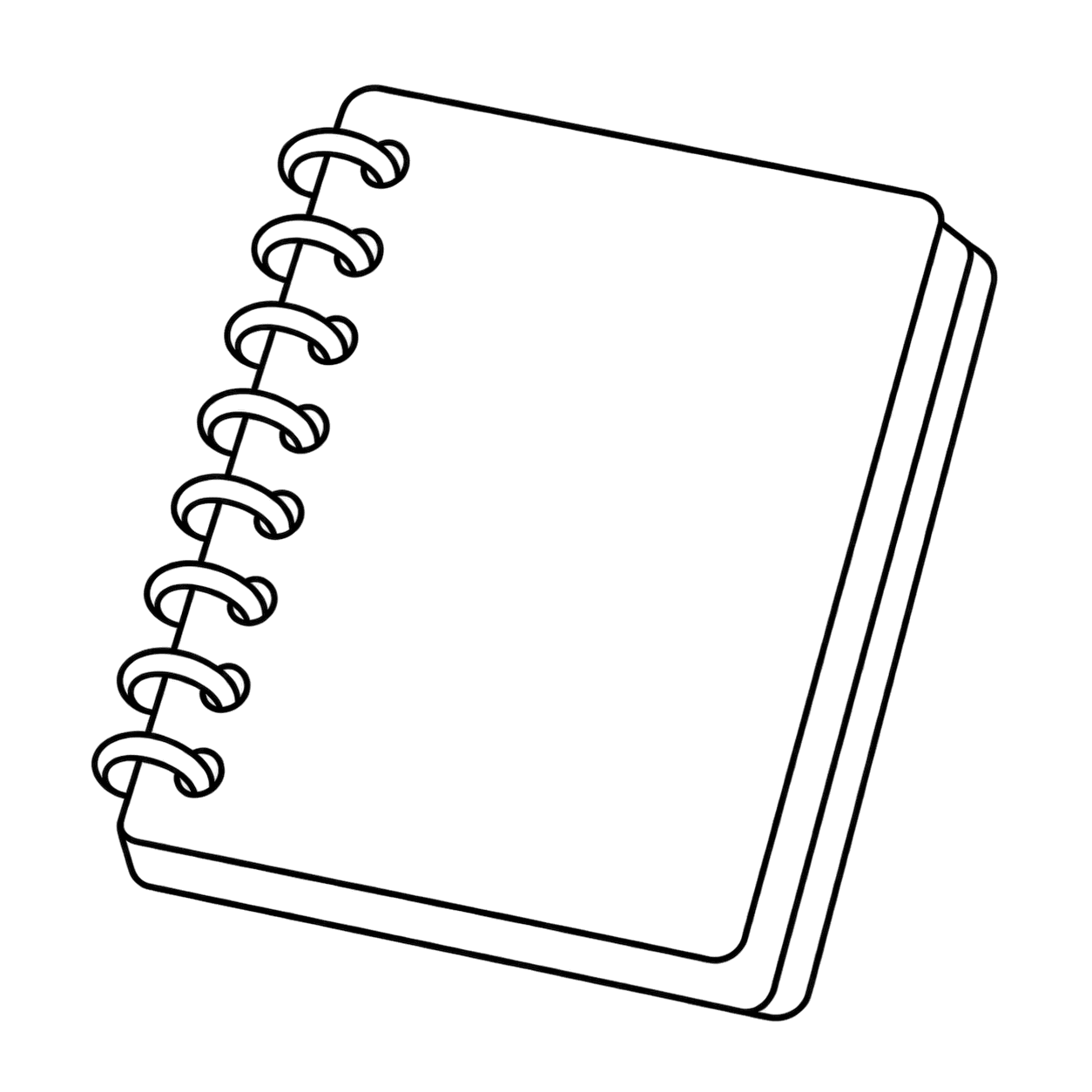 ノートのぬりえ用線画