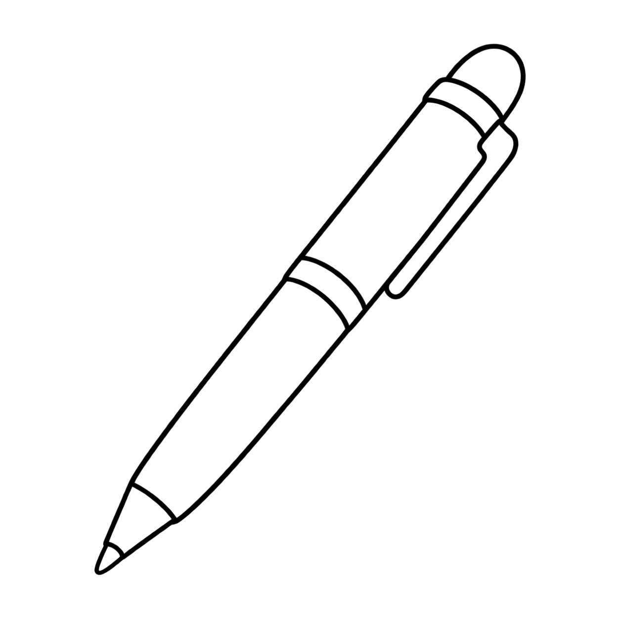 ボールペンのぬりえ用線画