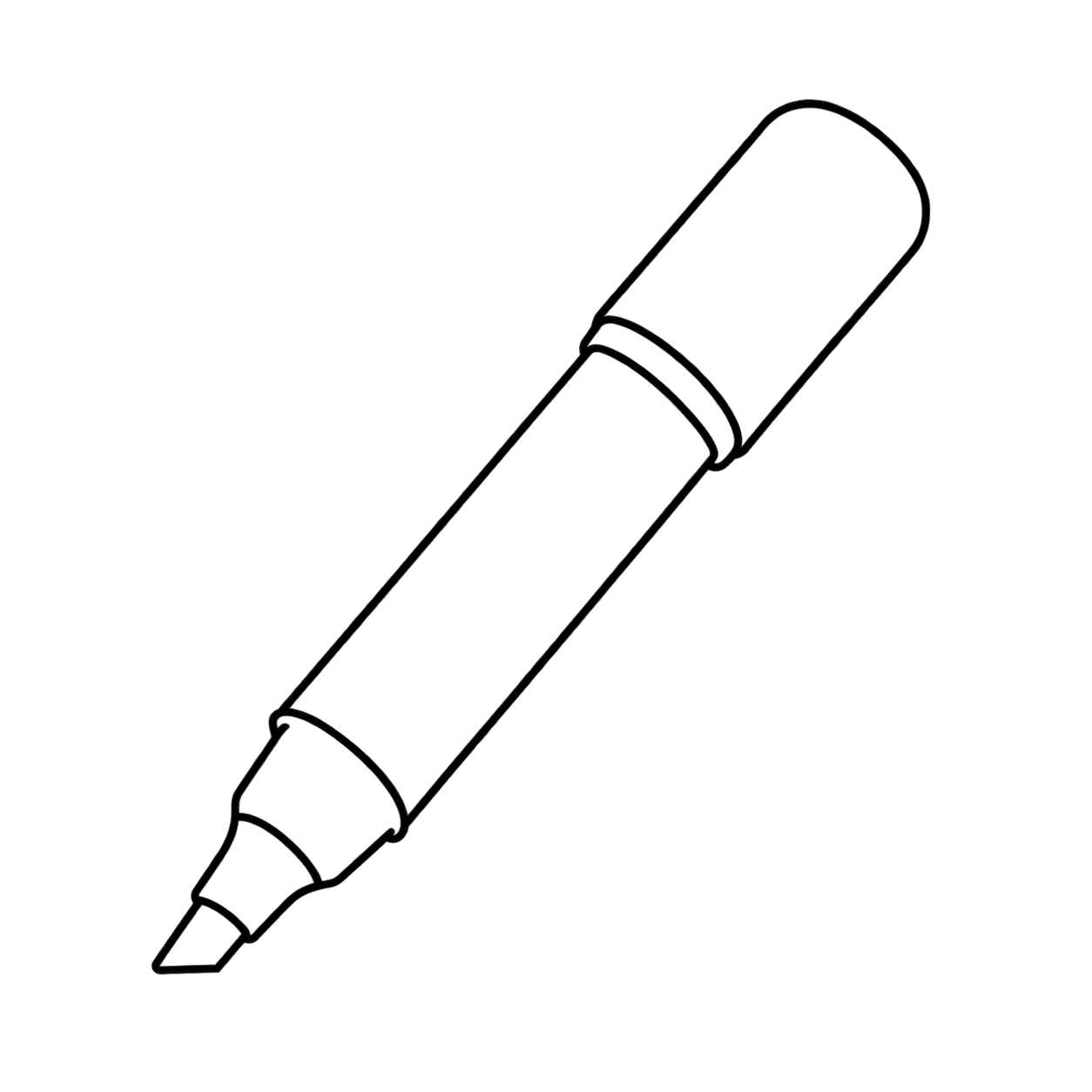 マーカーのぬり絵用線画