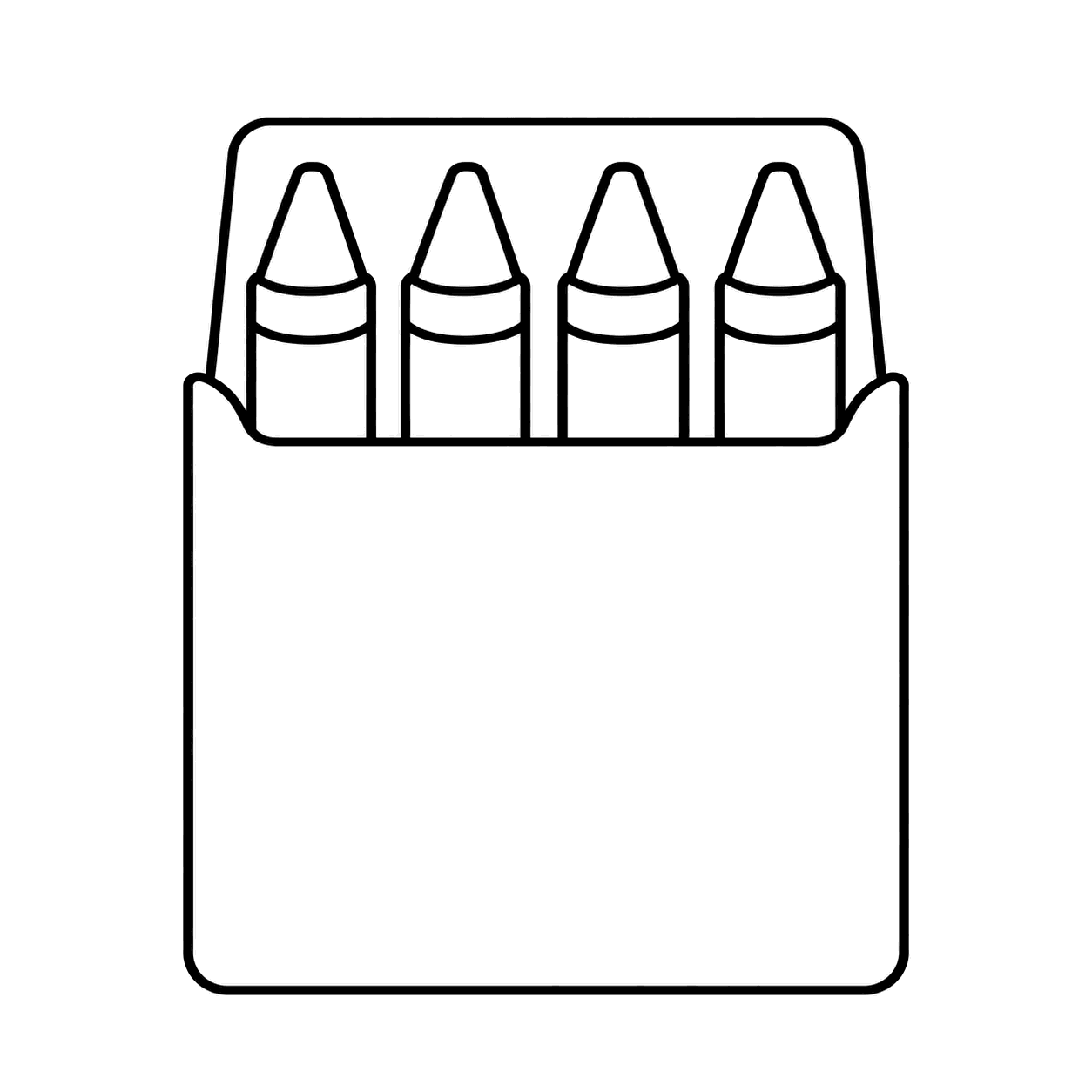 クレヨン箱のぬりえ用線画