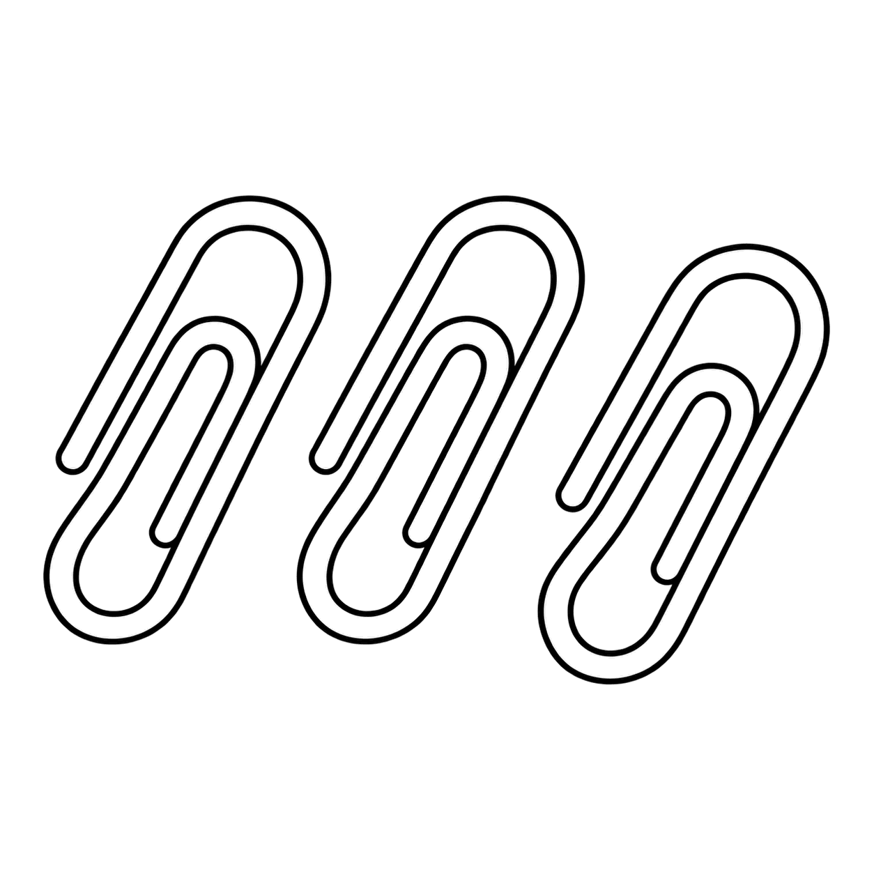 クリップのぬりえ用線画