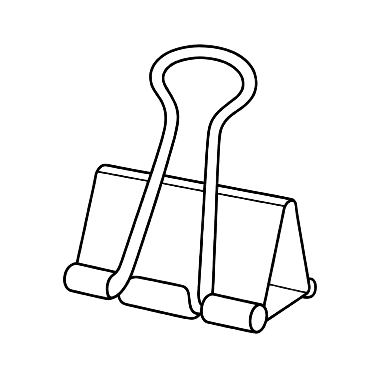 ダブルクリップのぬりえ用線画