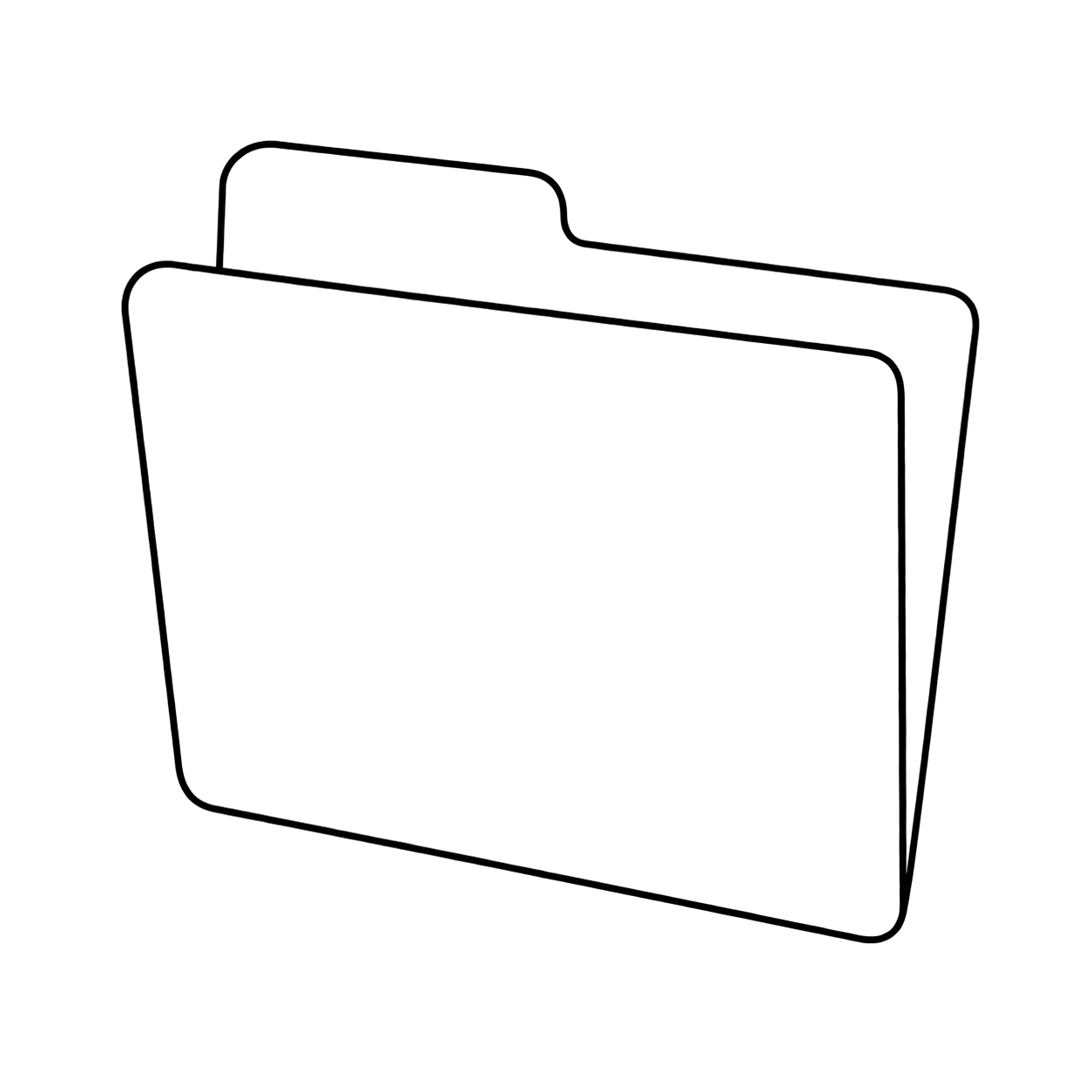 フォルダーのぬりえ用線画