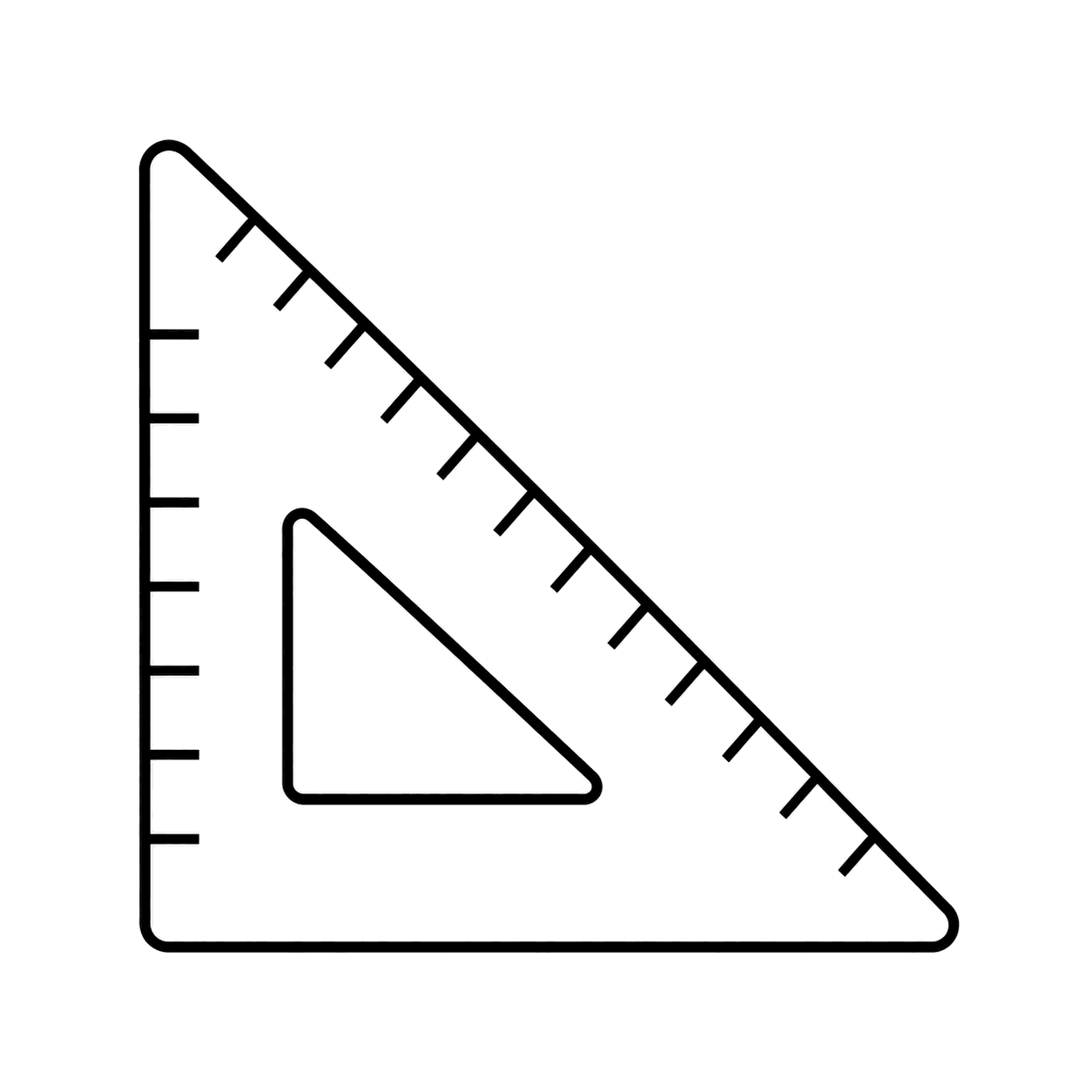 三角定規のぬりえ用線画