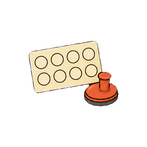 文字や数字がないスタンプラリーカードのアイコン