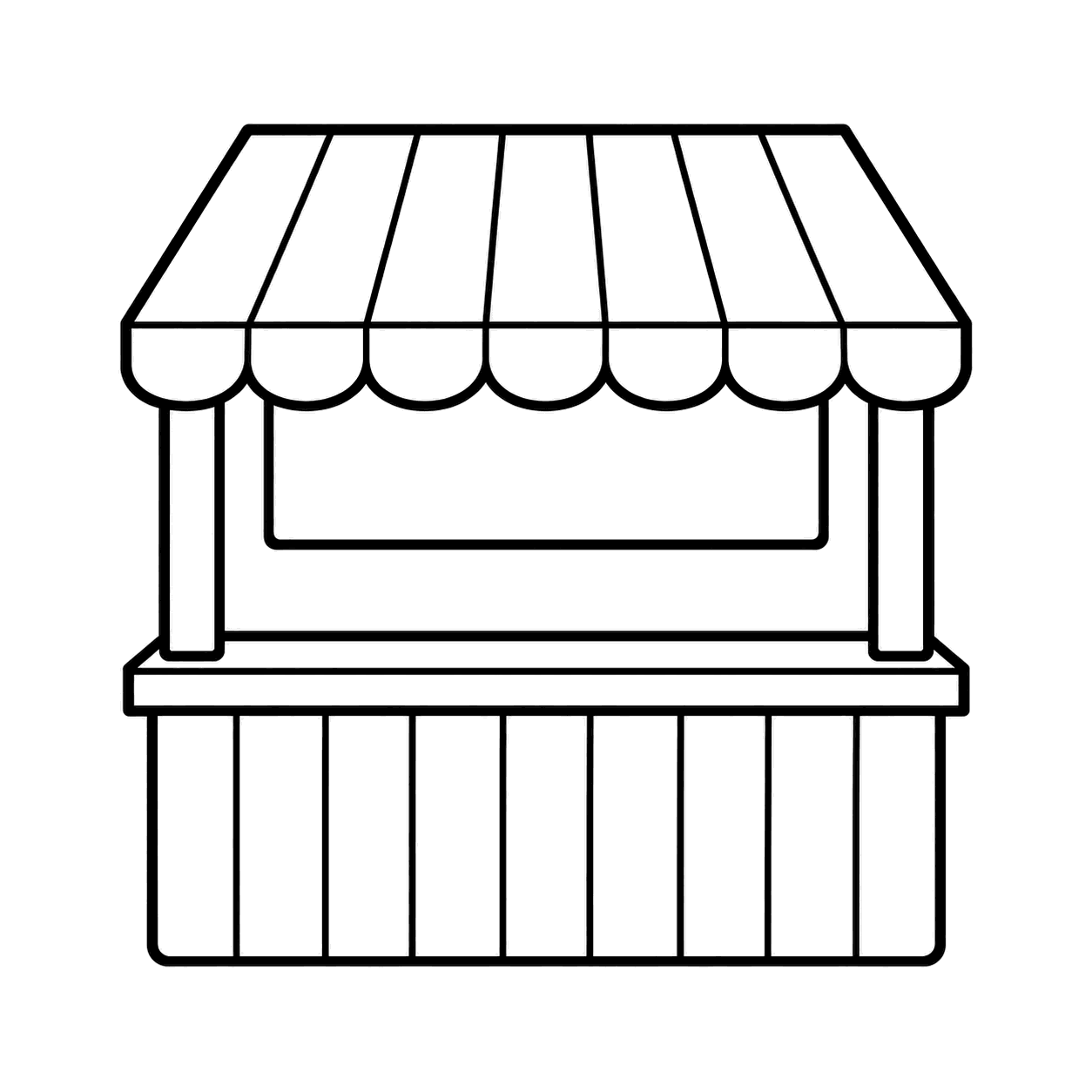 模擬店のぬりえ用線画