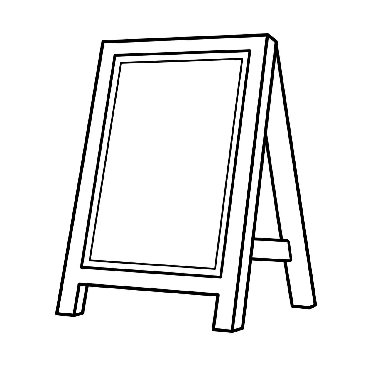 立て看板のぬりえ用線画