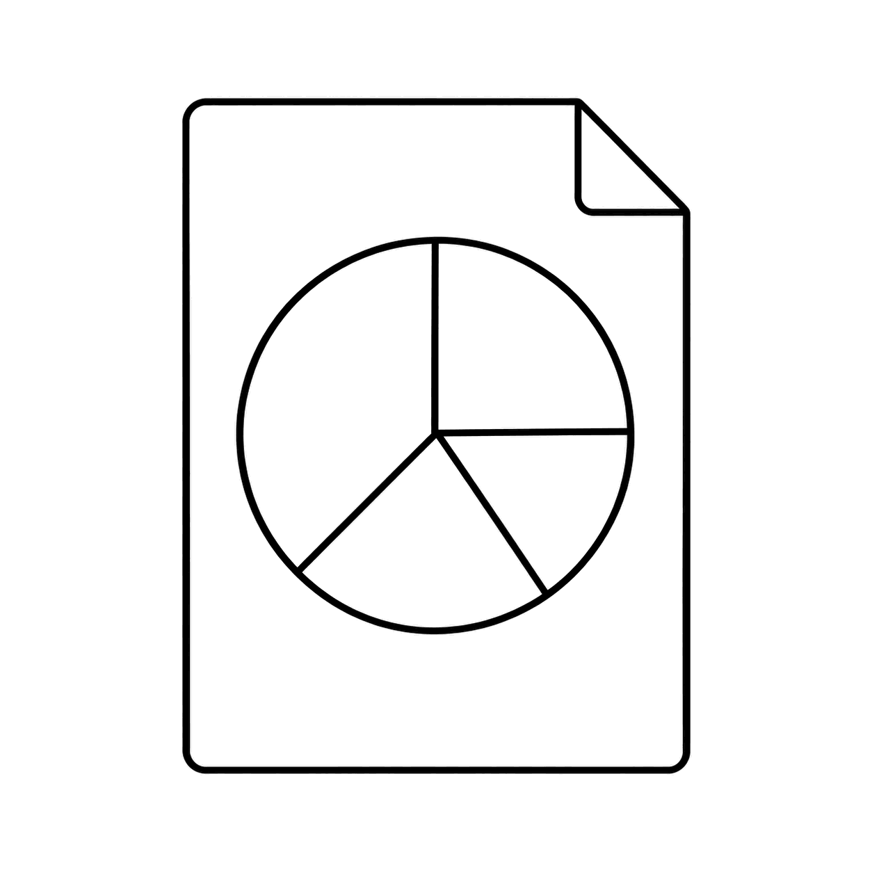 円グラフ資料のぬり絵用線画