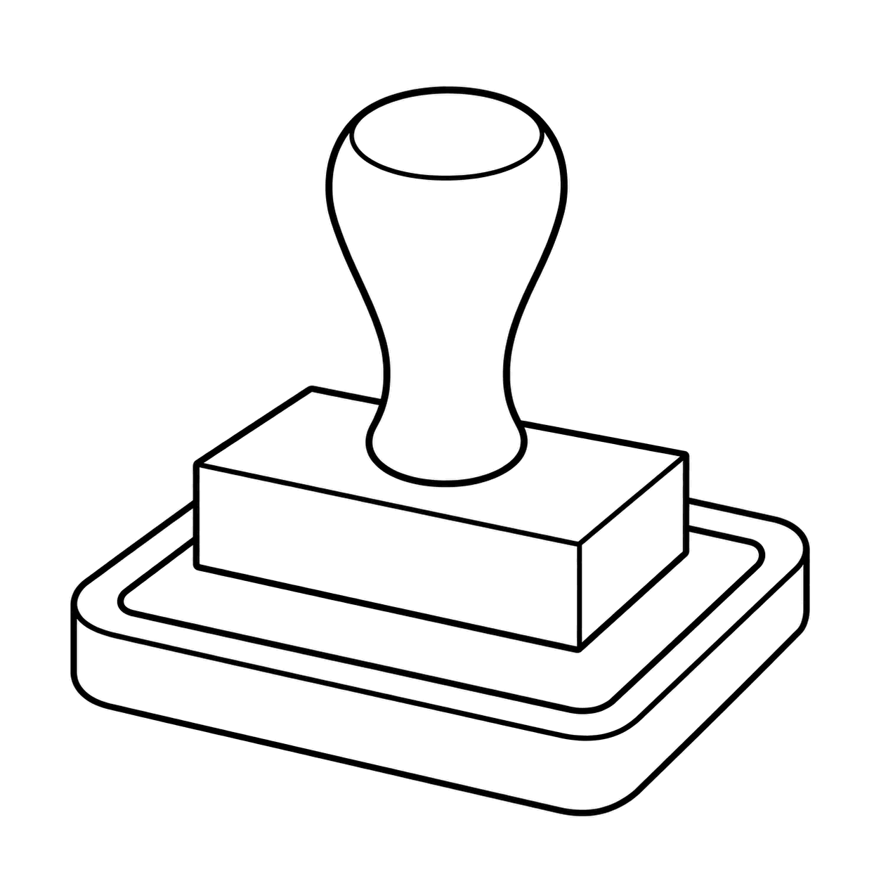 ゴム印のぬり絵用線画