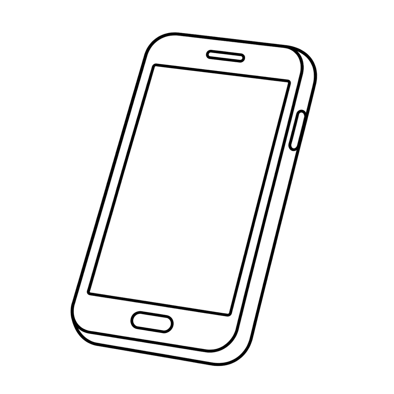 スマートフォンのぬり絵用線画