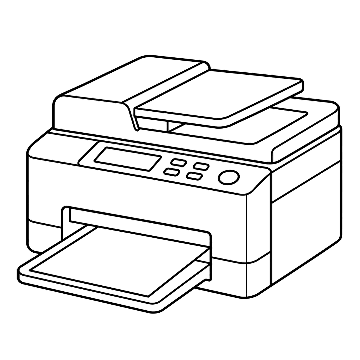 プリンターのぬり絵用線画