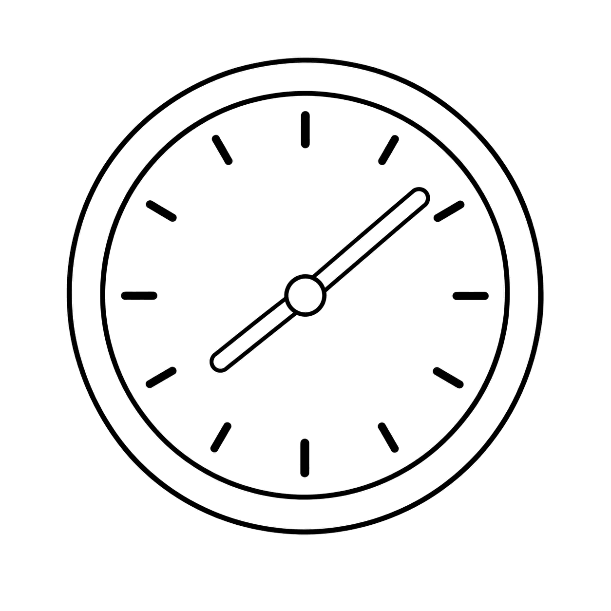 置き時計のぬり絵用線画
