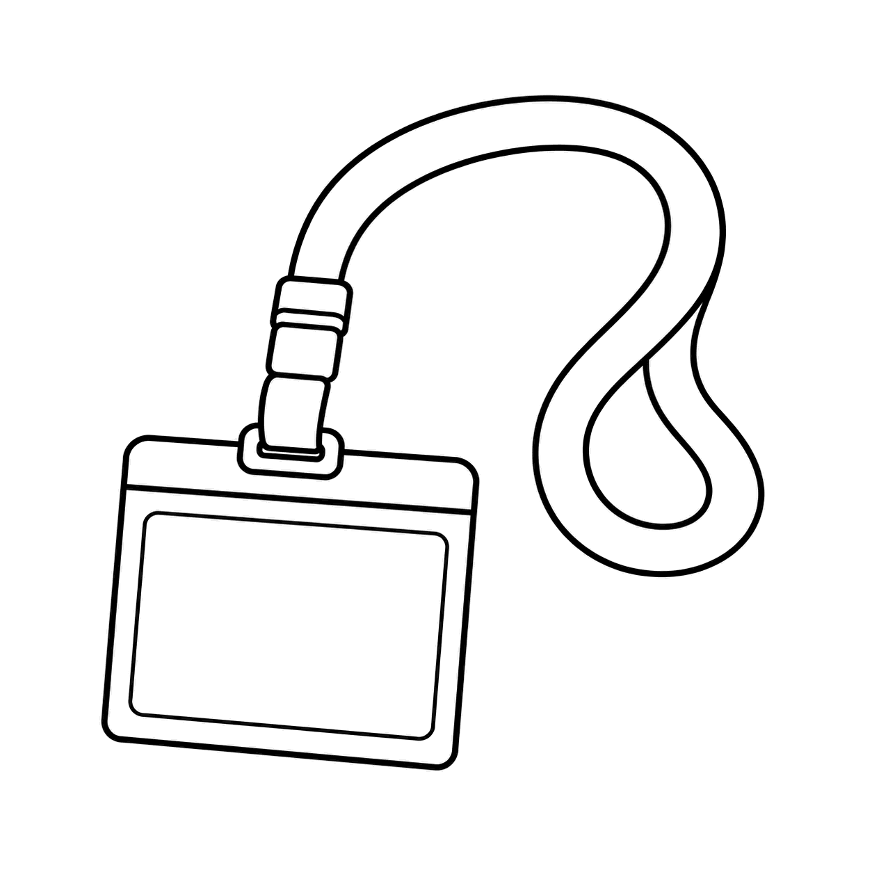 社員証のぬり絵用線画