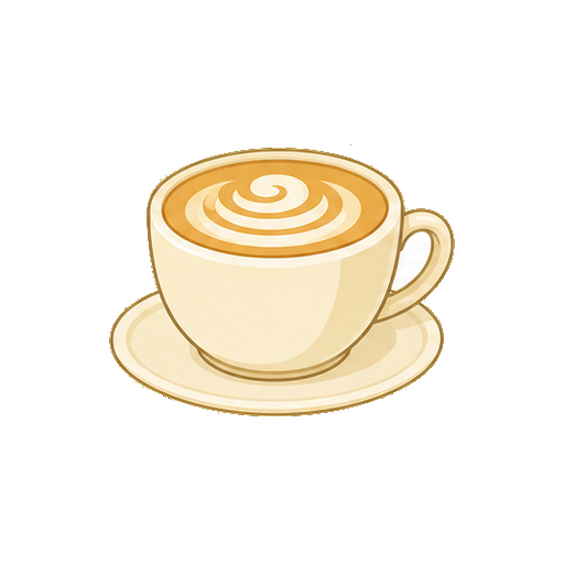 文字やロゴがないカフェラテアイコン