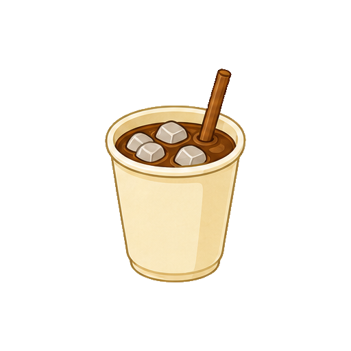 透明グラスや文字がないアイスコーヒーアイコン