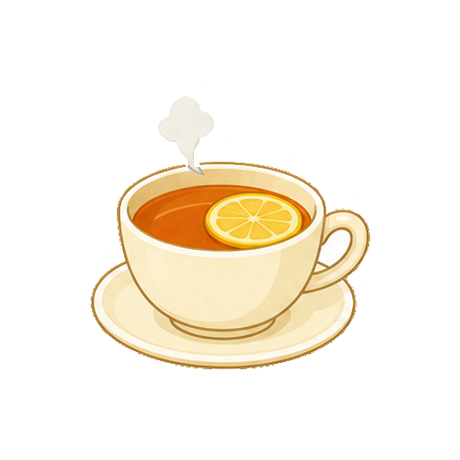 透明グラスや文字がない紅茶アイコン
