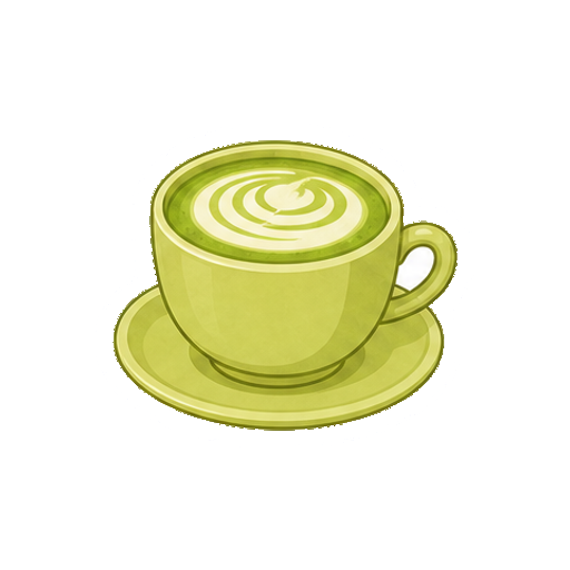 文字やロゴがない抹茶ラテアイコン