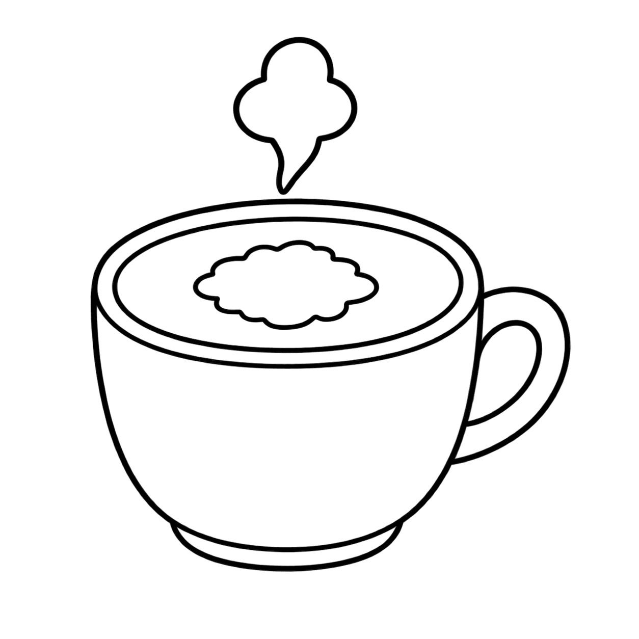 カプチーノのぬりえ用線画