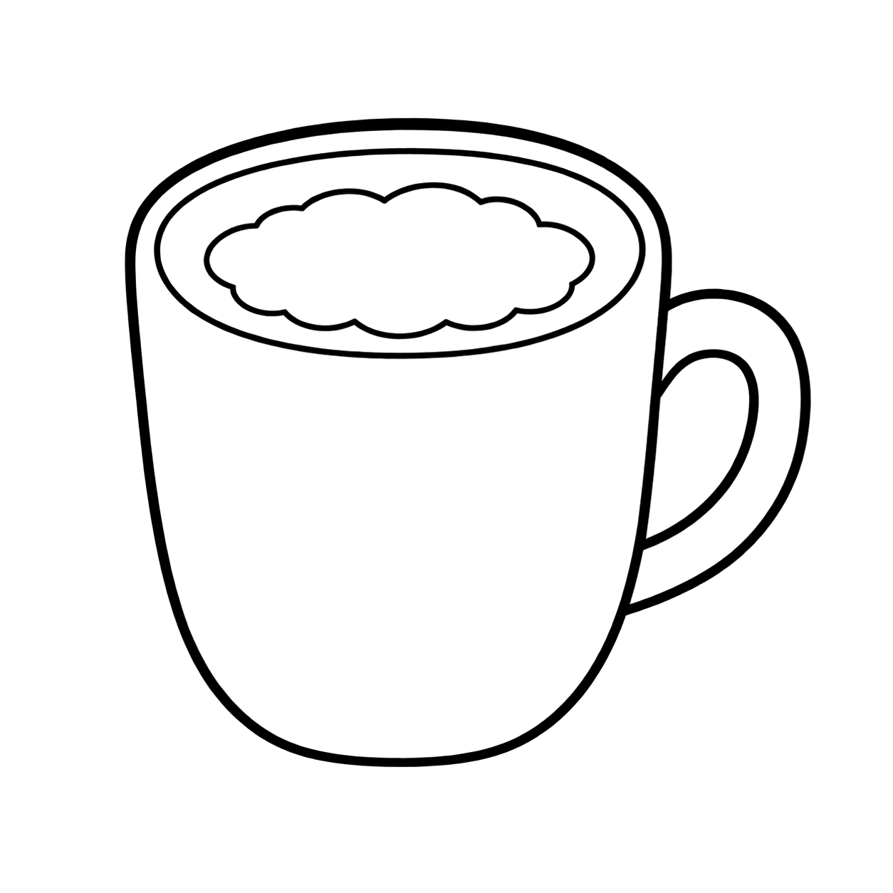 ミルクティーのぬりえ用線画
