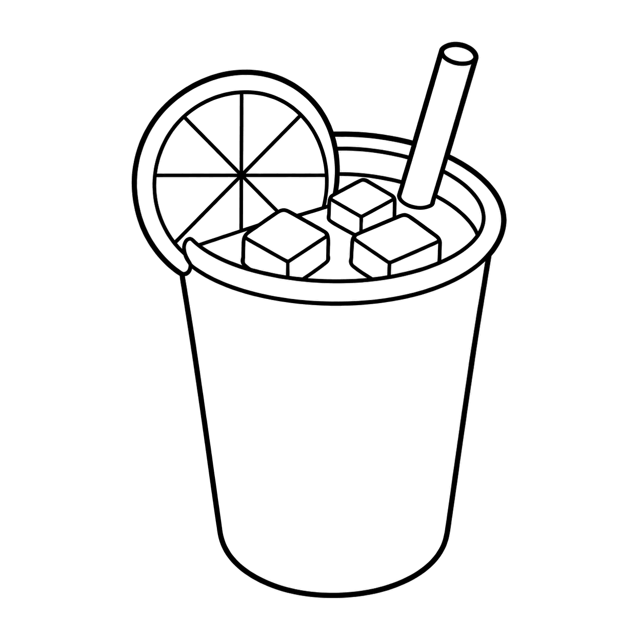 レモネードのぬりえ用線画
