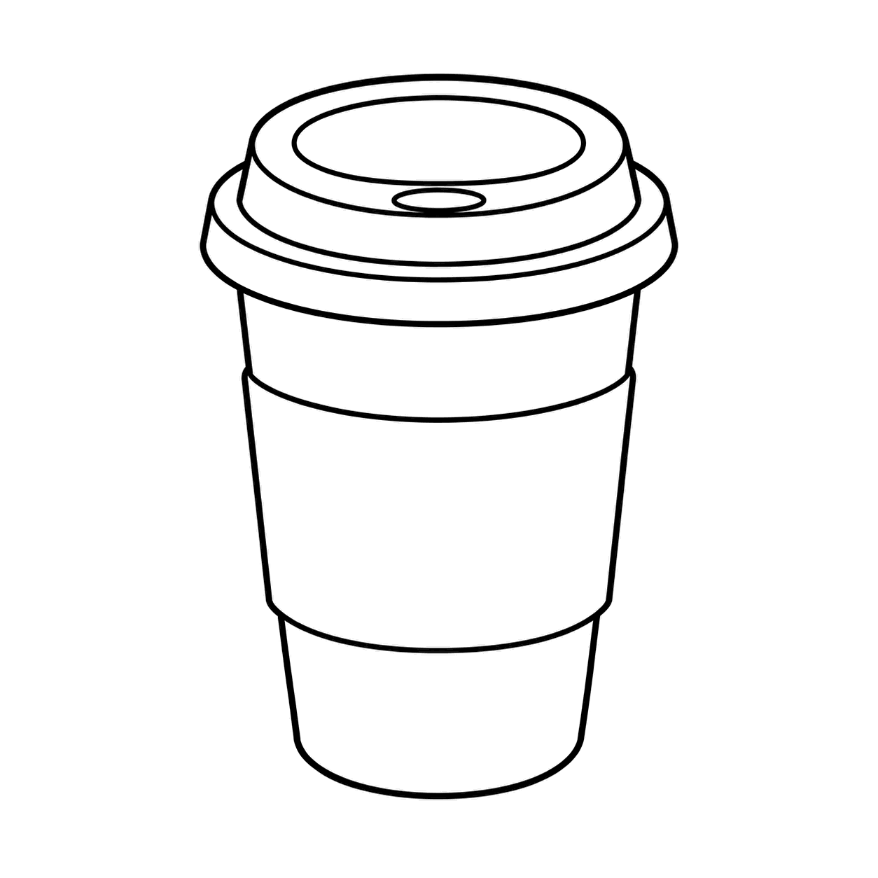 紙カップのぬり絵用線画