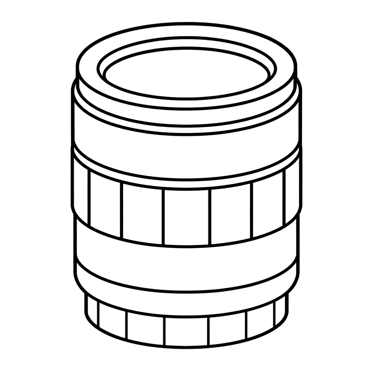 交換レンズのぬりえ用線画