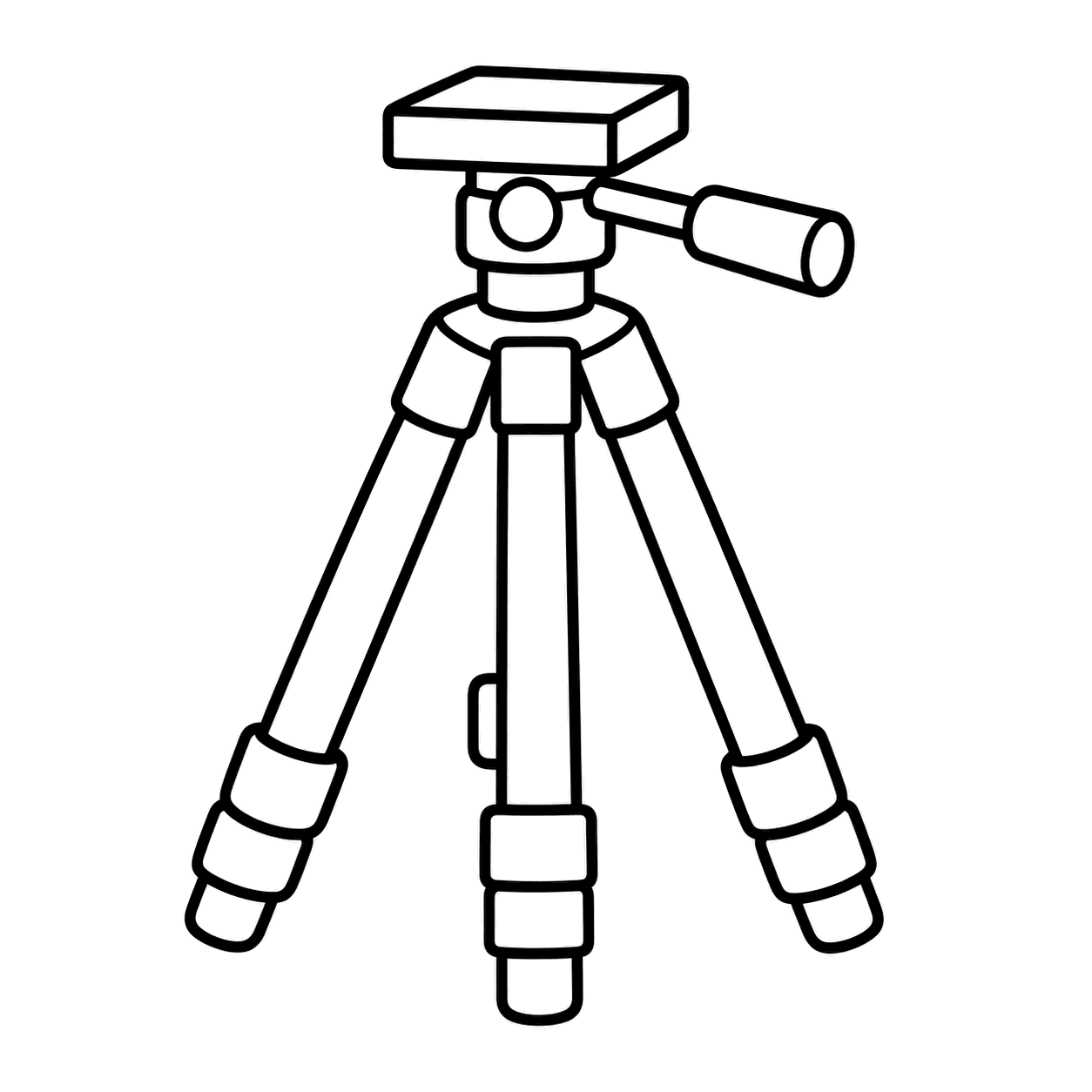 三脚のぬりえ用線画