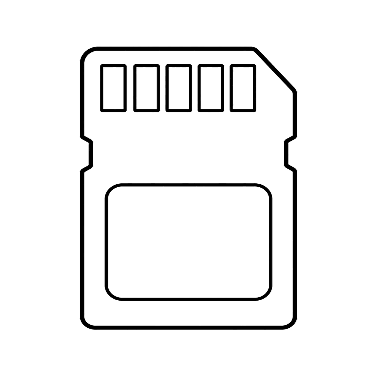 メモリーカードのぬりえ用線画