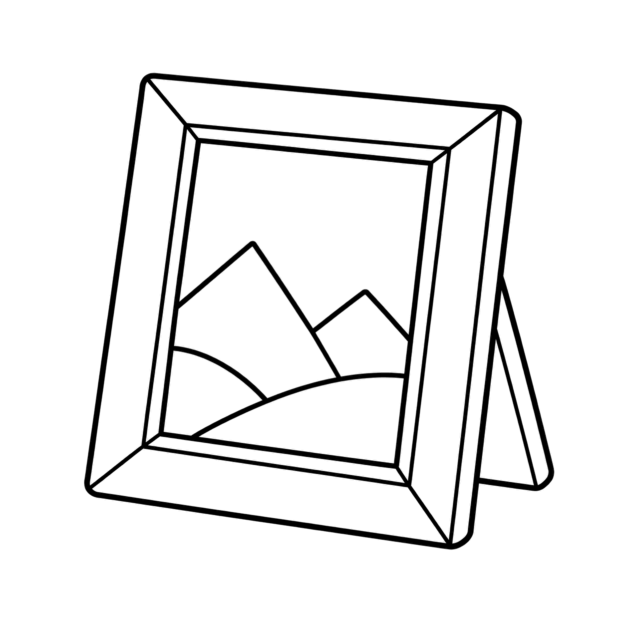フォトフレームのぬりえ用線画