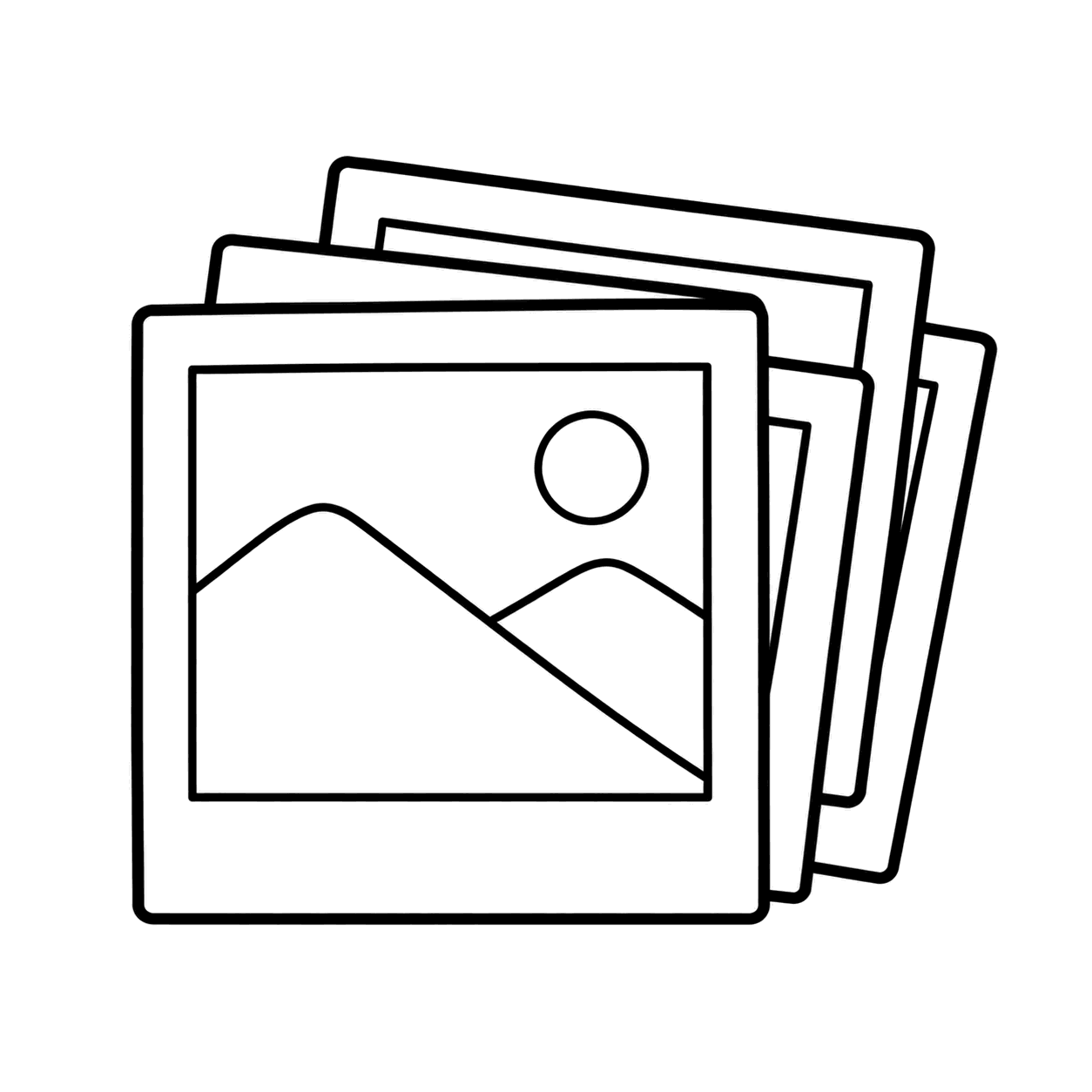 写真の束のぬりえ用線画