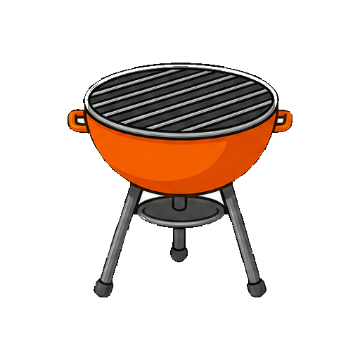 文字やロゴがないBBQグリルアイコン