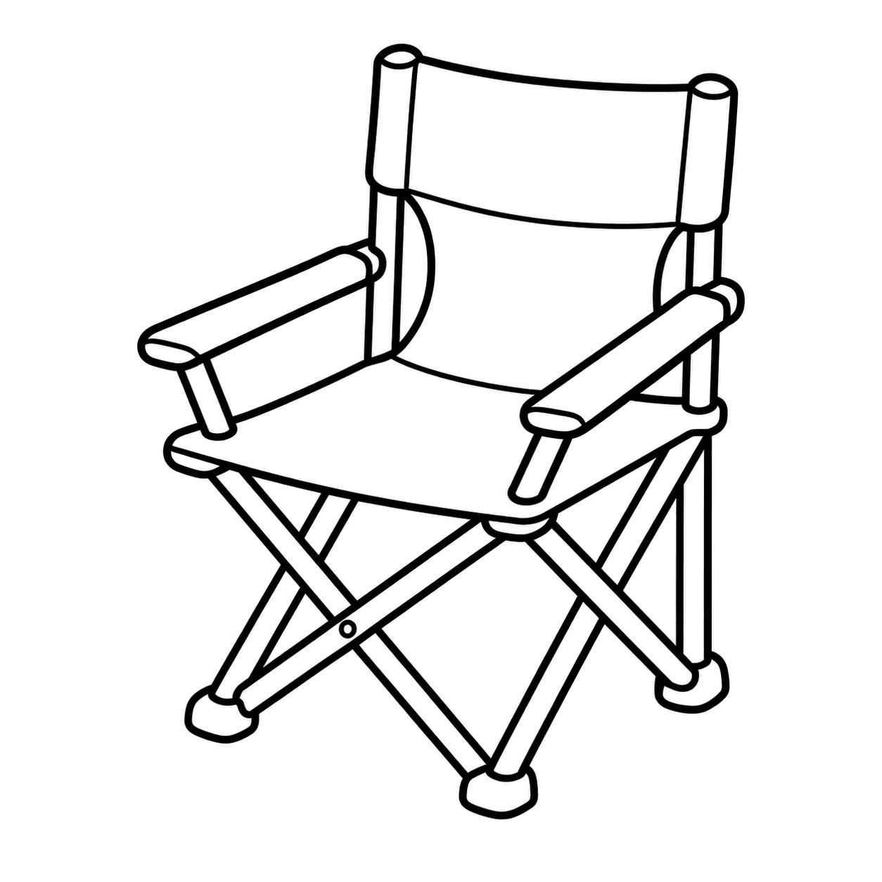 折りたたみチェアのぬりえ用線画
