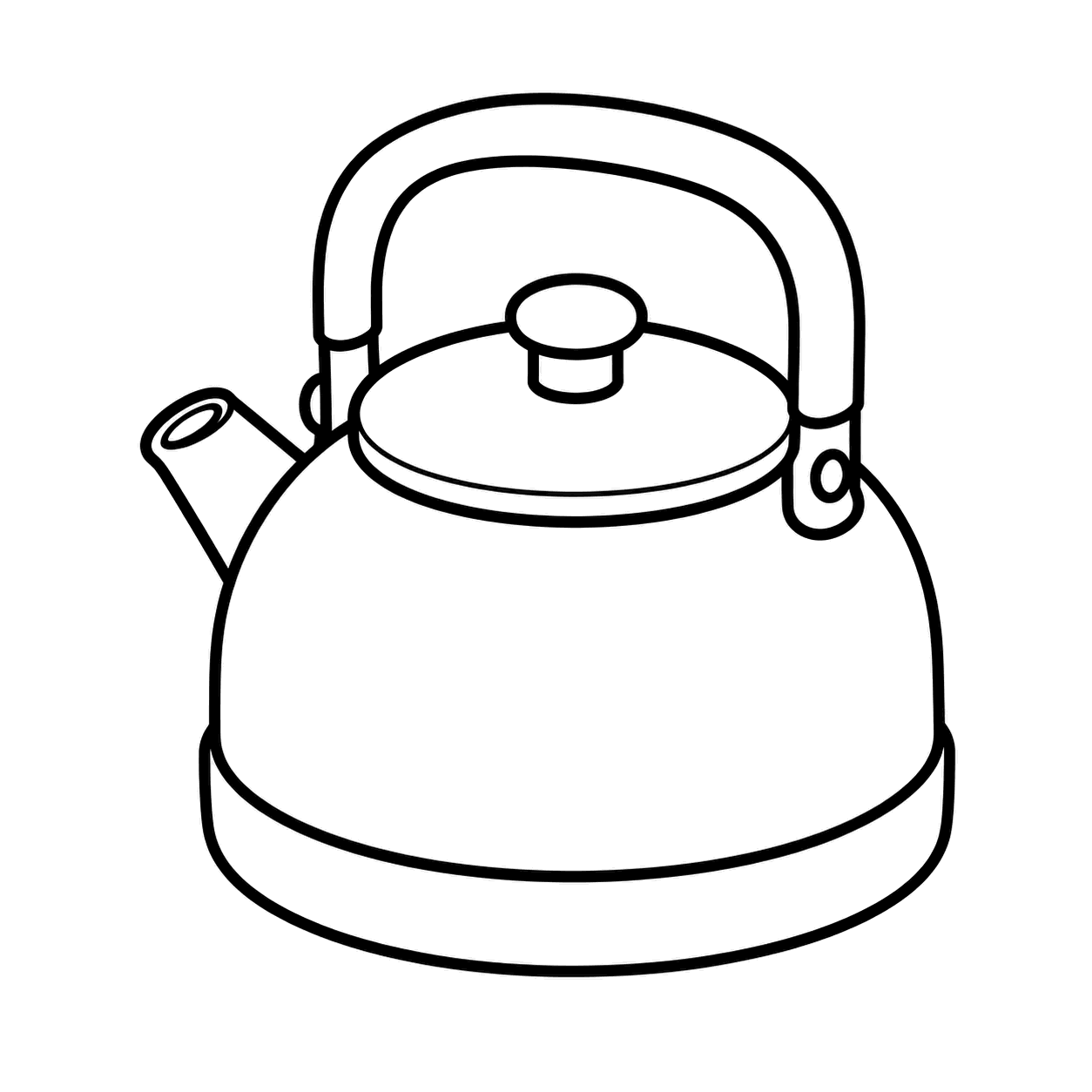 キャンプケトルのぬりえ用線画