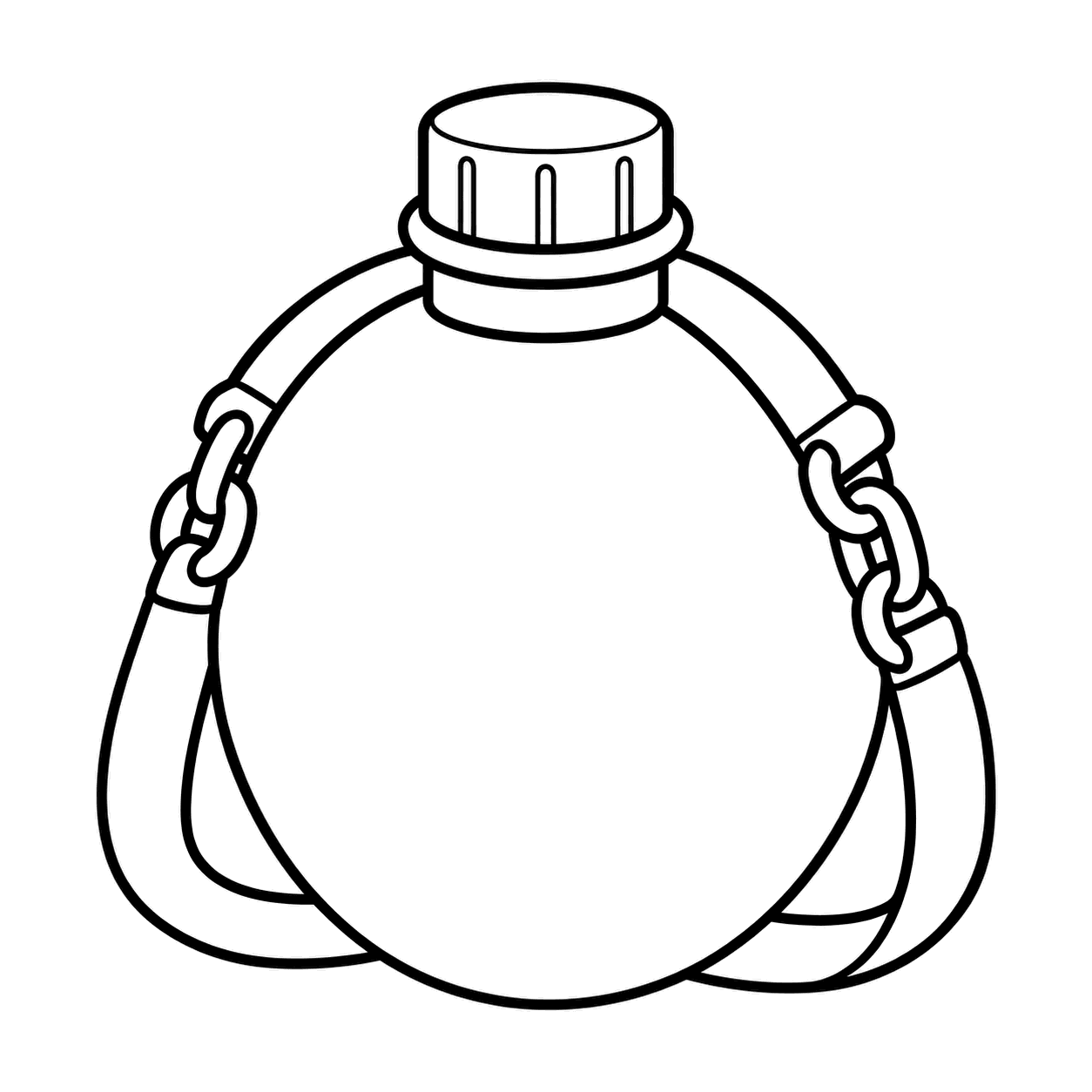 水筒のぬりえ用線画