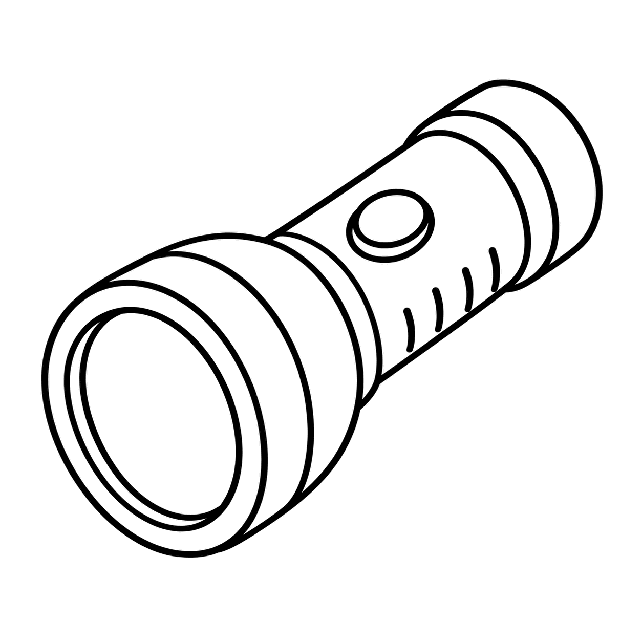懐中電灯のぬりえ用線画