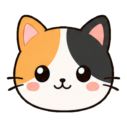 三毛模様のかわいい猫アイコン