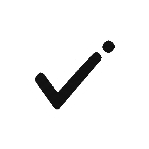 文字や数字がない点つきチェックマーク