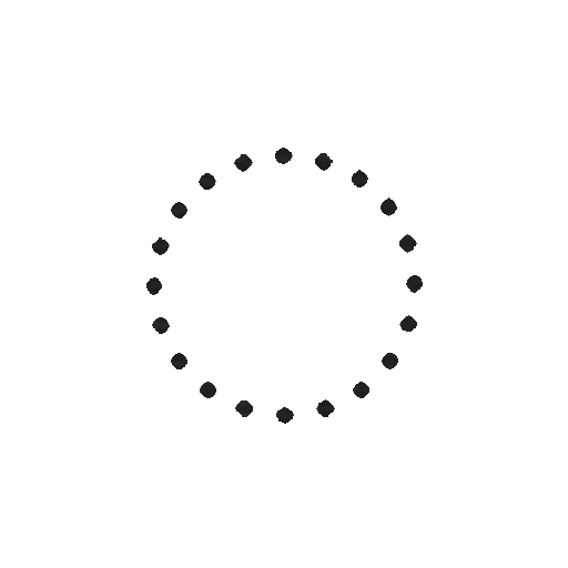 文字や数字がない点線のマル記号