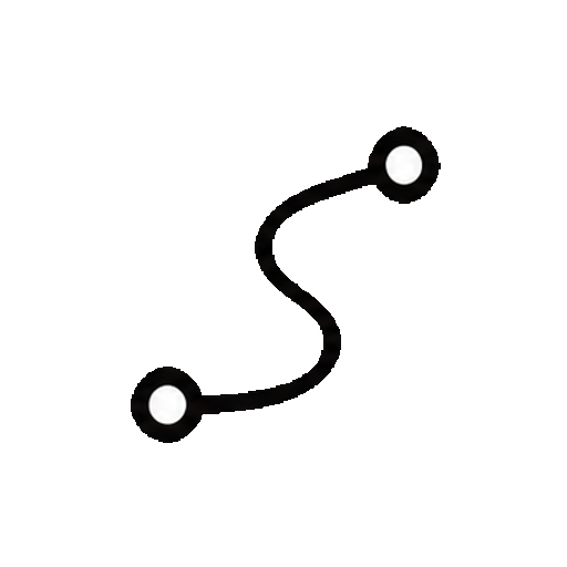 文字やロゴがないルート線のアイコン