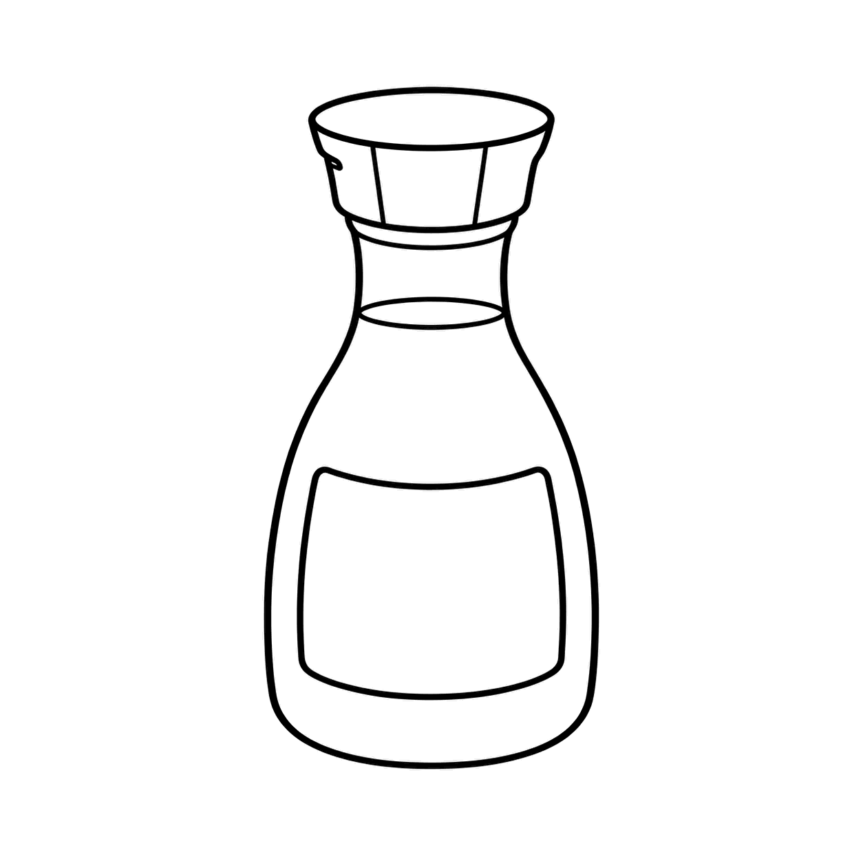 醤油のぬりえ用線画（調味料・スパイスアイコン24個セット・ぬりえ23種類）