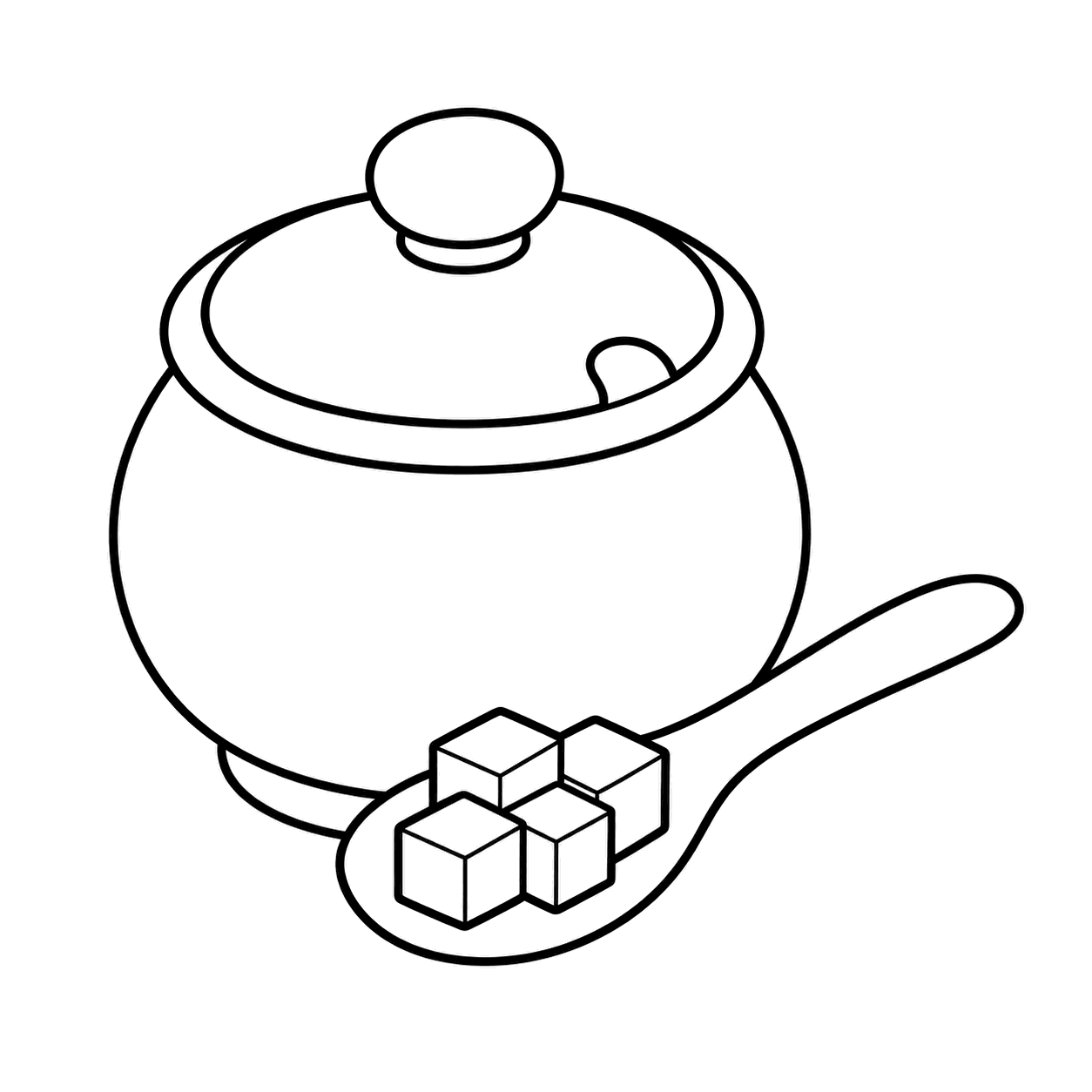 砂糖のぬり絵用線画