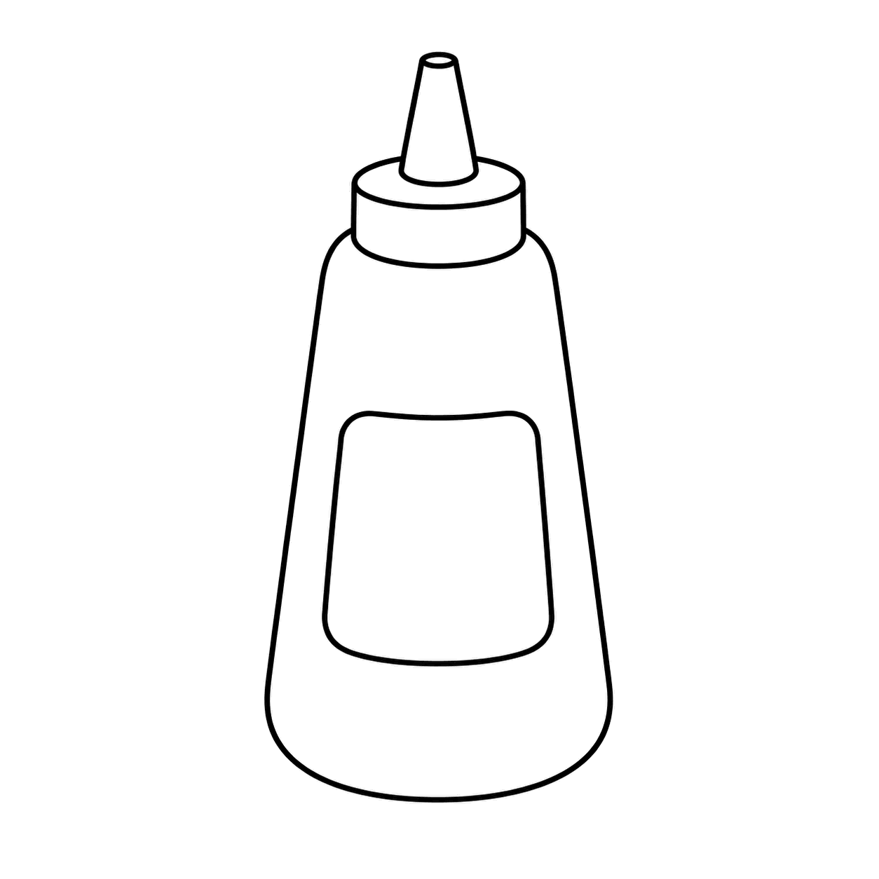 ケチャップのぬり絵用線画