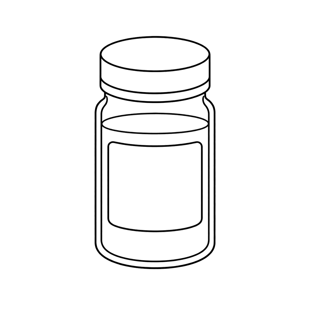 スパイス瓶のぬり絵用線画