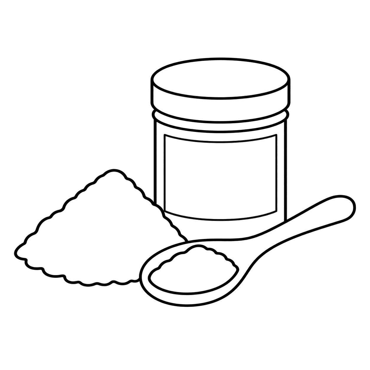カレー粉のぬり絵用線画